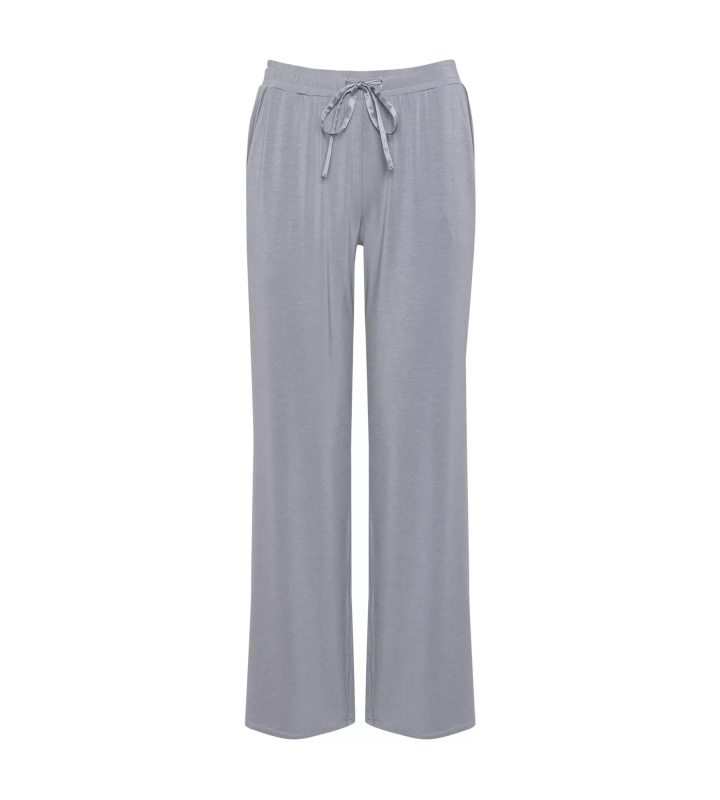 Dámské kalhoty Thermal WIDE TROUSER HIGH WAIST tmavě šedý melange (M034) 0034