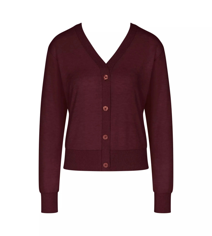 Dámský svetr Thermal JUMPER CARDIGAN vínový 7291 3638