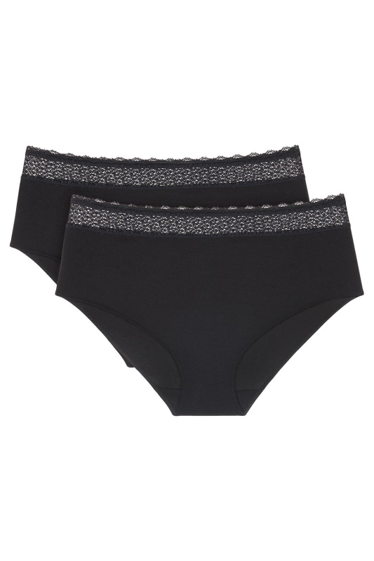 Kalhotky Triumph 10214887 Feel of Modal Midi 2-pack Barva: Černá, Velikost: S