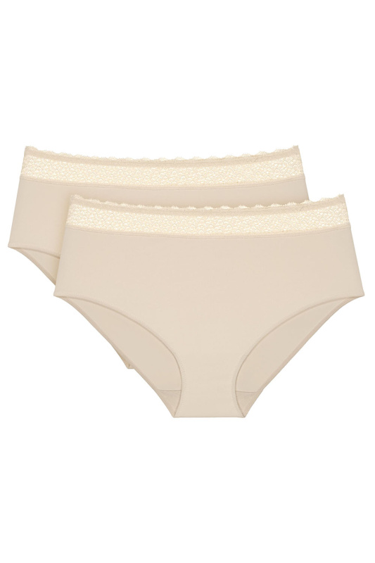 Kalhotky Triumph 10214887 Feel of Modal Midi 2-pack Barva: Béžová, Velikost: XS