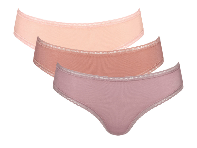 Sloggi Dámské kalhotky, 3 kusy (hipster, 42, korálová/růžová/broskvová)
