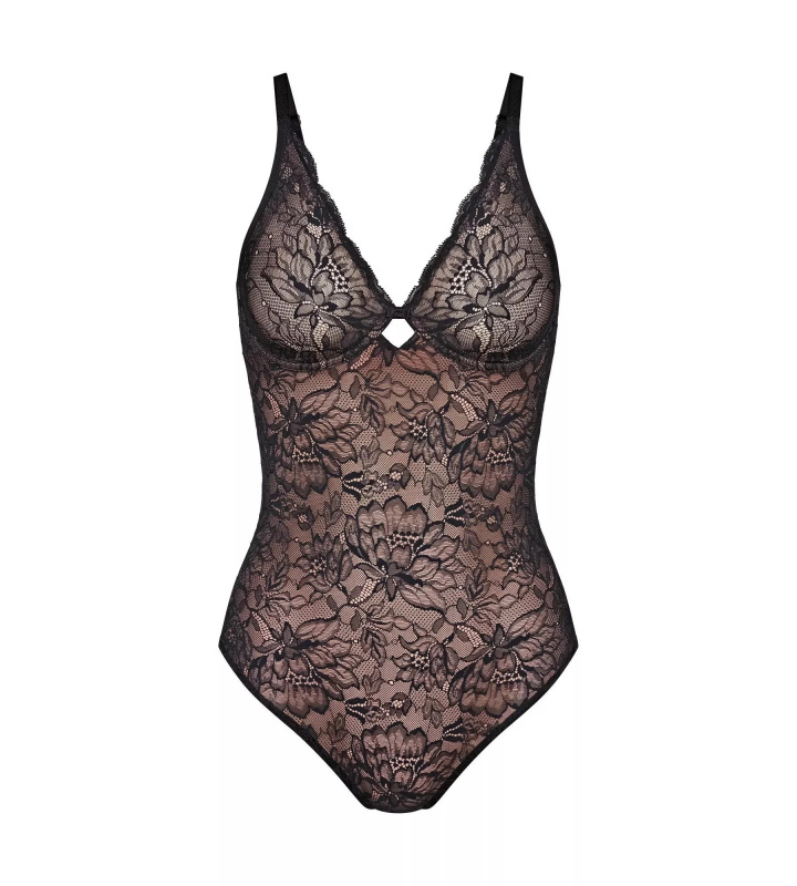 Dámské body Amourette Charm BS - BLACK - černá 0004 - TRIUMPH černá (0004) 080B