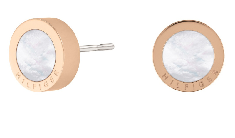 Tommy Hilfiger Romantické bronzové náušnice pecky Iconic Circle 2780663