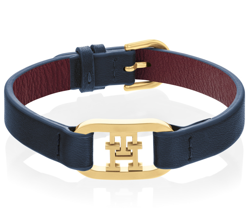 Tommy Hilfiger Tmavě modrý kožený náramek 2780827