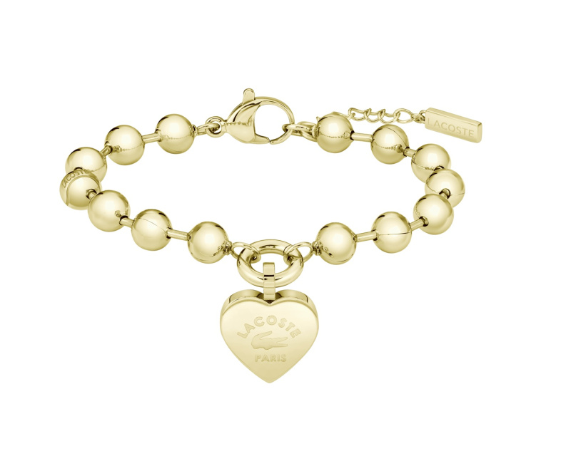 Lacoste Pozlacený kuličkový náramek Love My Croc 2040506