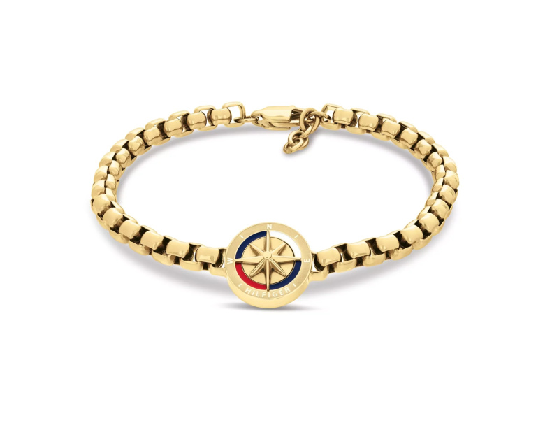 Tommy Hilfiger Pánský pozlacený náramek Compass 2790727