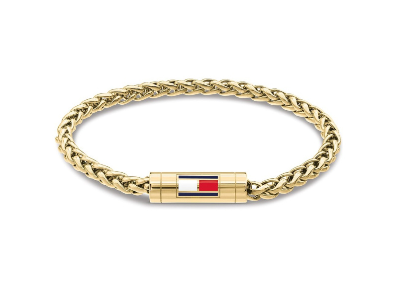 Tommy Hilfiger Pánský pozlacený náramek Adjustable Barrel 2790744