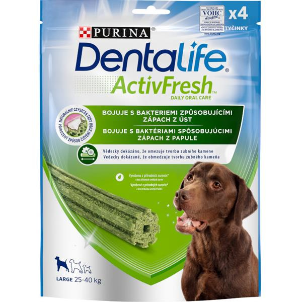 Purina Tyčinky pro velké psy DentaLife Activfresh Large 142 g