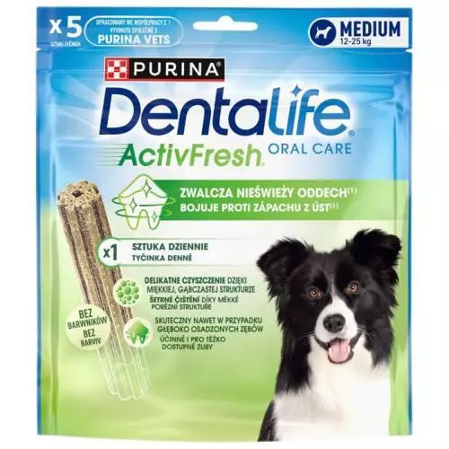 Purina DentaLife Activfresh Activfresh Medium  115 g - 5 tyčinek