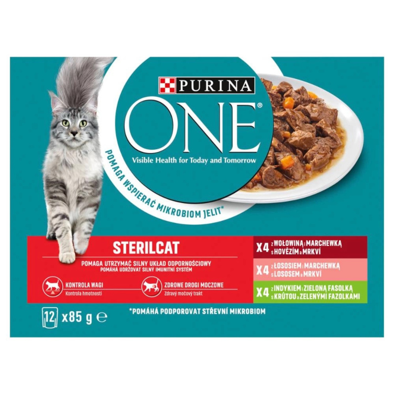Purina One Kapsičky pro sterilizované kočky Sterilcat multipack 12 x 85 g