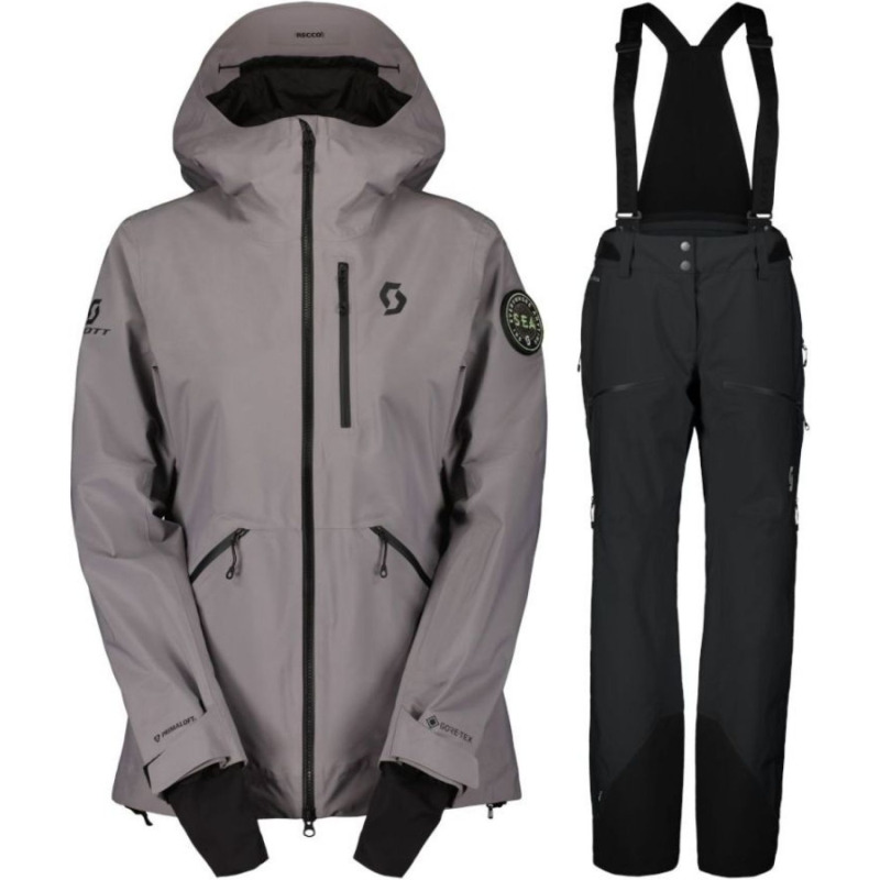 Dámský lyžařský set Scott Vertic GTX 2L PL/2L, šedá/černá