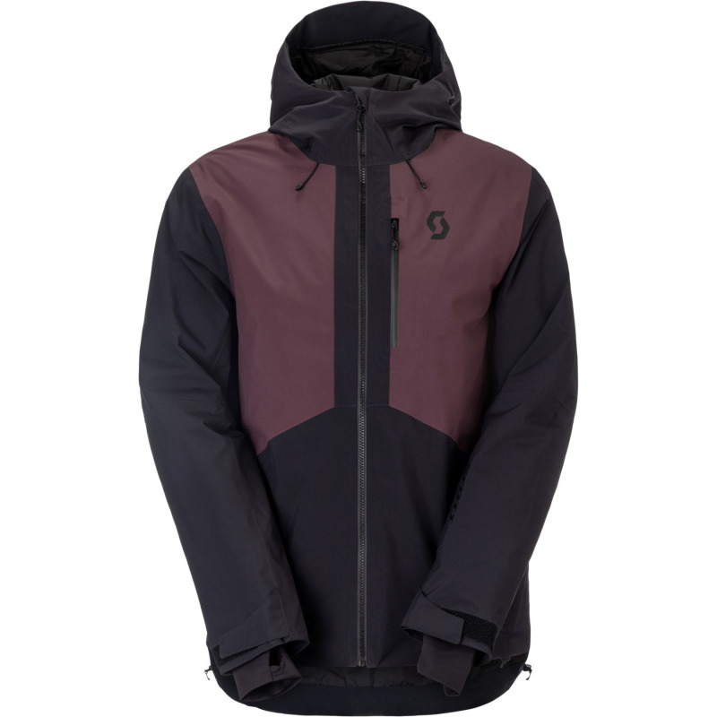 Scott Ultimate Dryo 10, lyžařská bunda, pánská, černá/bordó