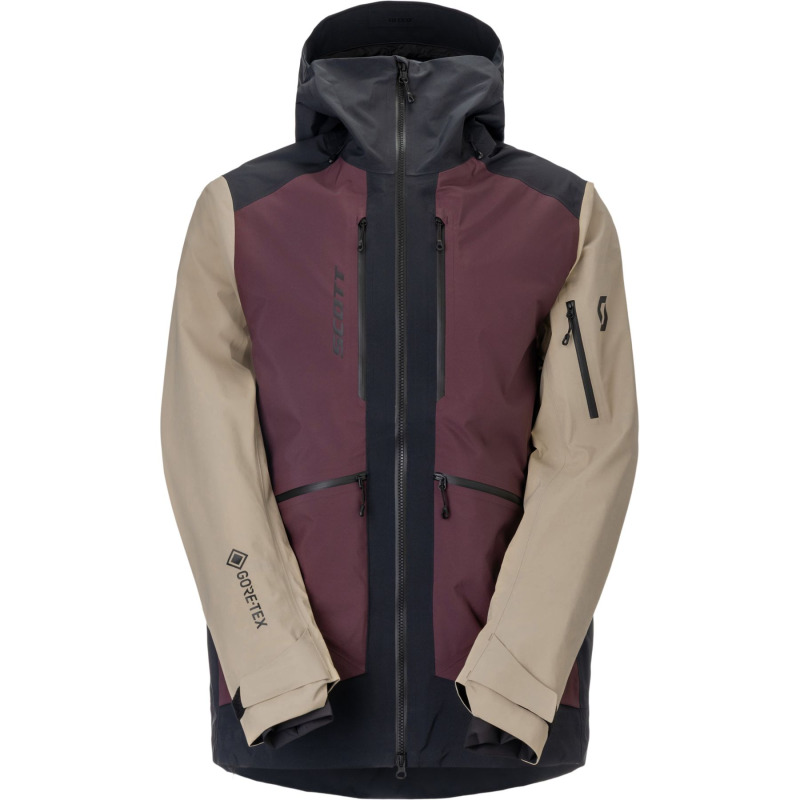 Scott Vertic GTX 3L, hardshellová bunda, pánská, bordó/béžová