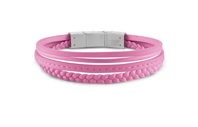 Guess pánský růžový náramek