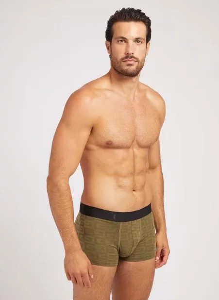 Pánské boxerky 3 pack U2BG01K6YW0 P84S černá/khaki - Guess khaki-černá M