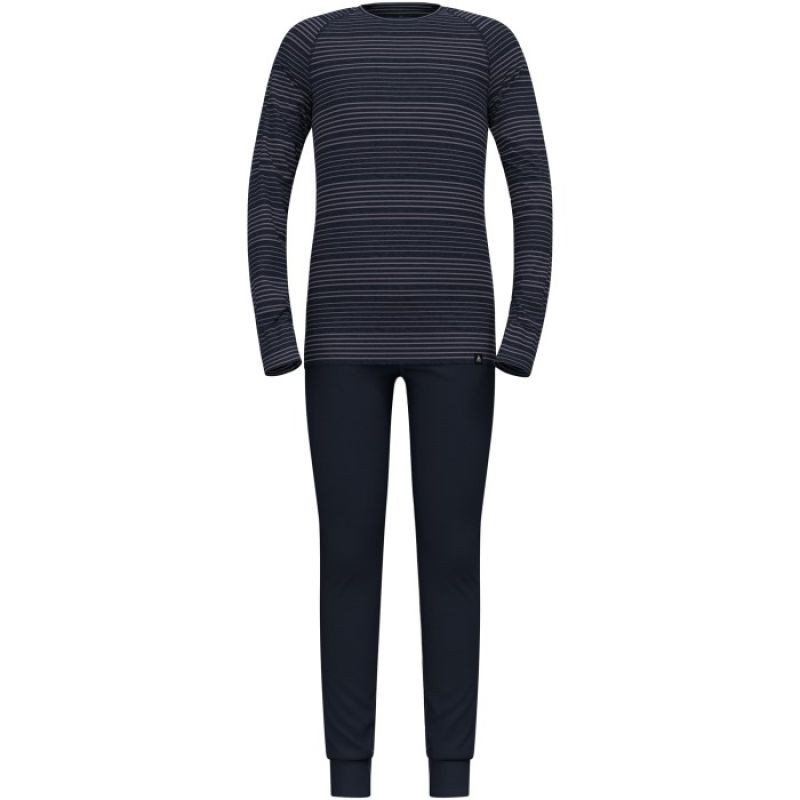 Termoaktivní prádlo - Odlo Set ACTIVE WARM Special Set velikost M námořnická modrá NEPLATÍ