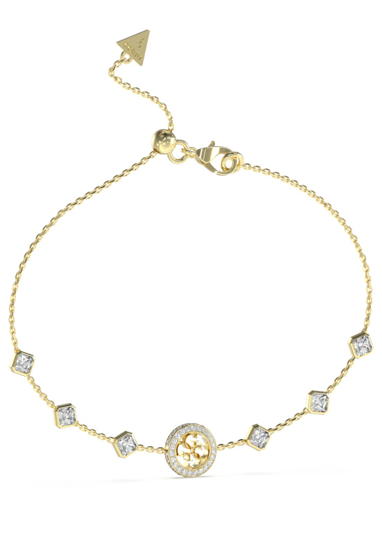 Guess Půvabný pozlacený náramek 4G Crush JUBB04156JWYGT/U