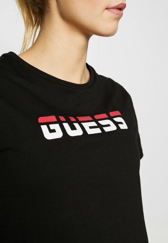 Dámské tričko O02A16JA900-A996 černá - Guess bílá S