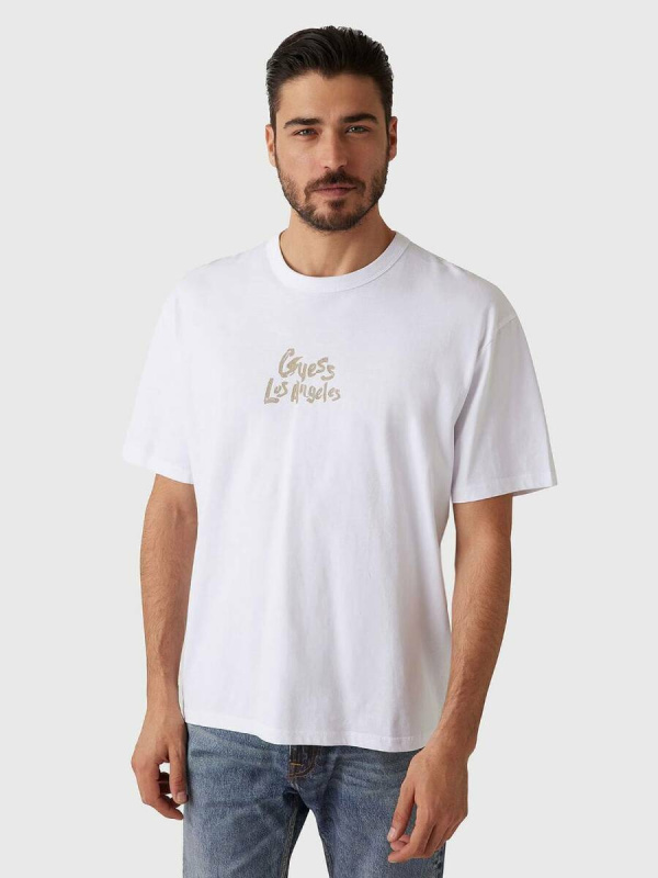 Guess pánské bílé tričko