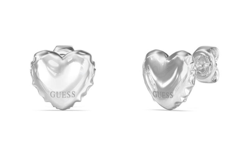 Guess Romantické náušnice Srdíčka Iconique JUBE05543JWRHT/U