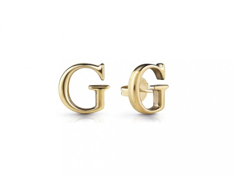 Guess Stylové pozlacené náušnice Studs Party JUBE02169JWYGT