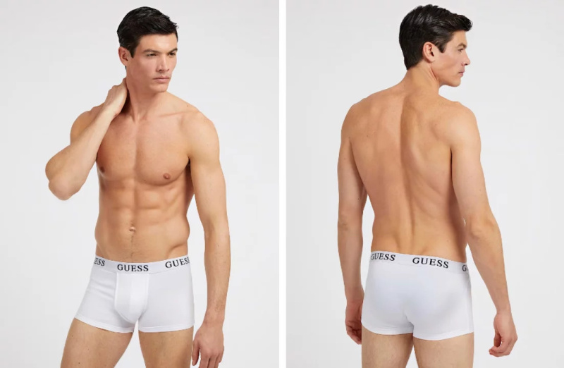 Pánské boxerky U3GG25K6YW0 P7FK bílá-oranžová-modrá - Guess XL