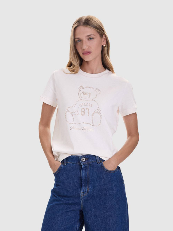 Guess dámské krémové tričko