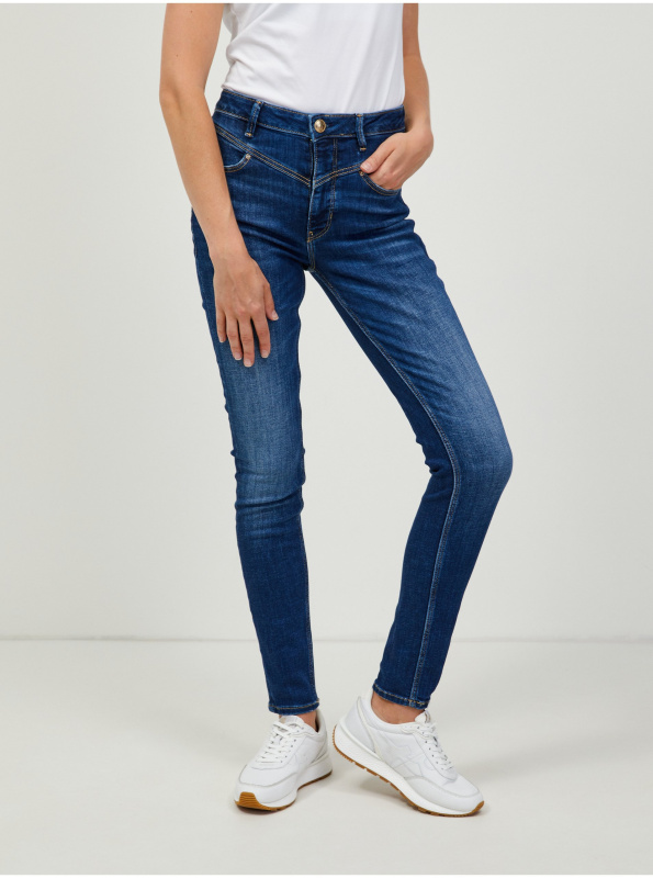 Tmavě modré dámské skinny fit džíny Guess - Dámské