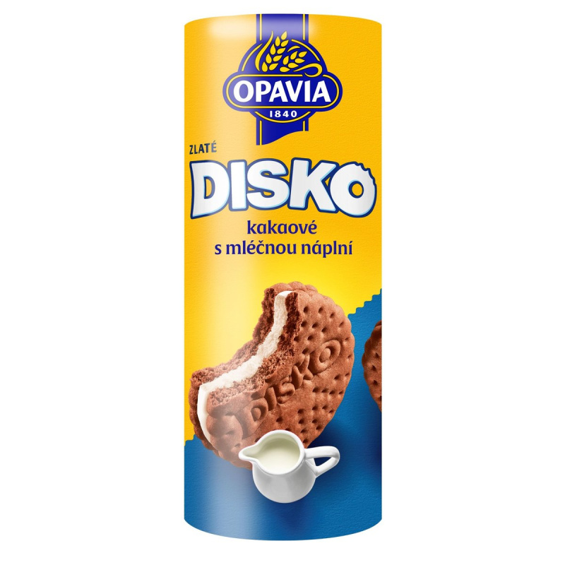 Opavia sušenky Disko kakaové mléčná náplň