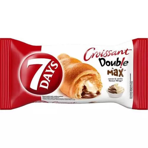 7Days Croissant Double s kakaem a vanilkovou příchutí