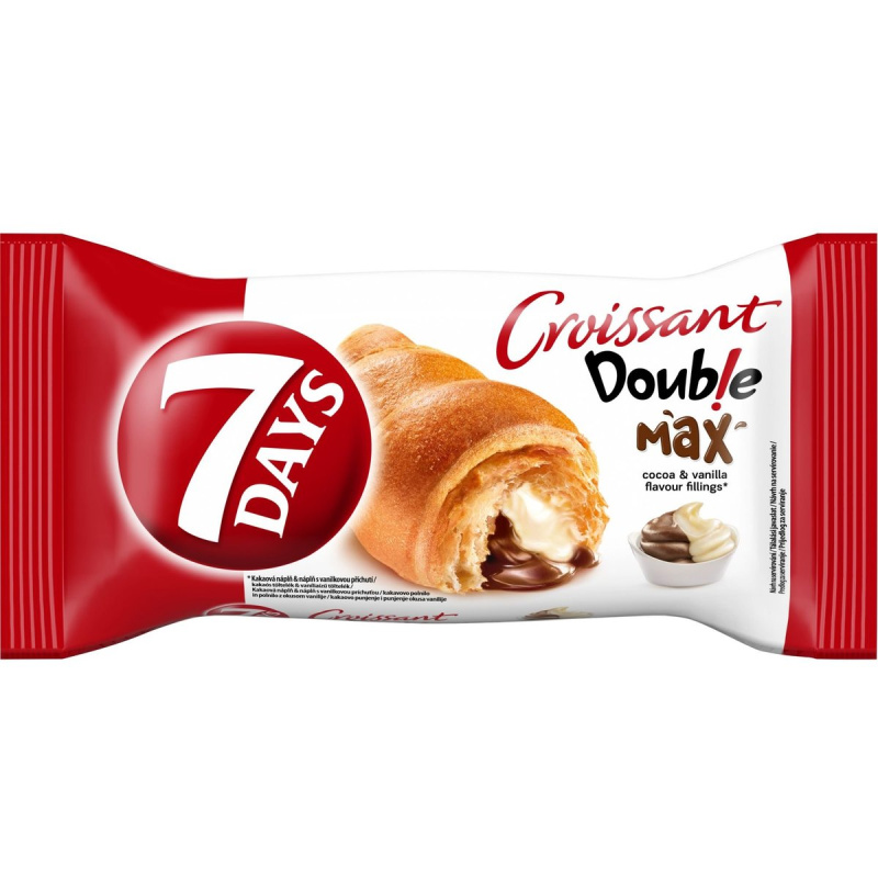 7Days Croissant Double s kakaem a vanilkovou příchutí