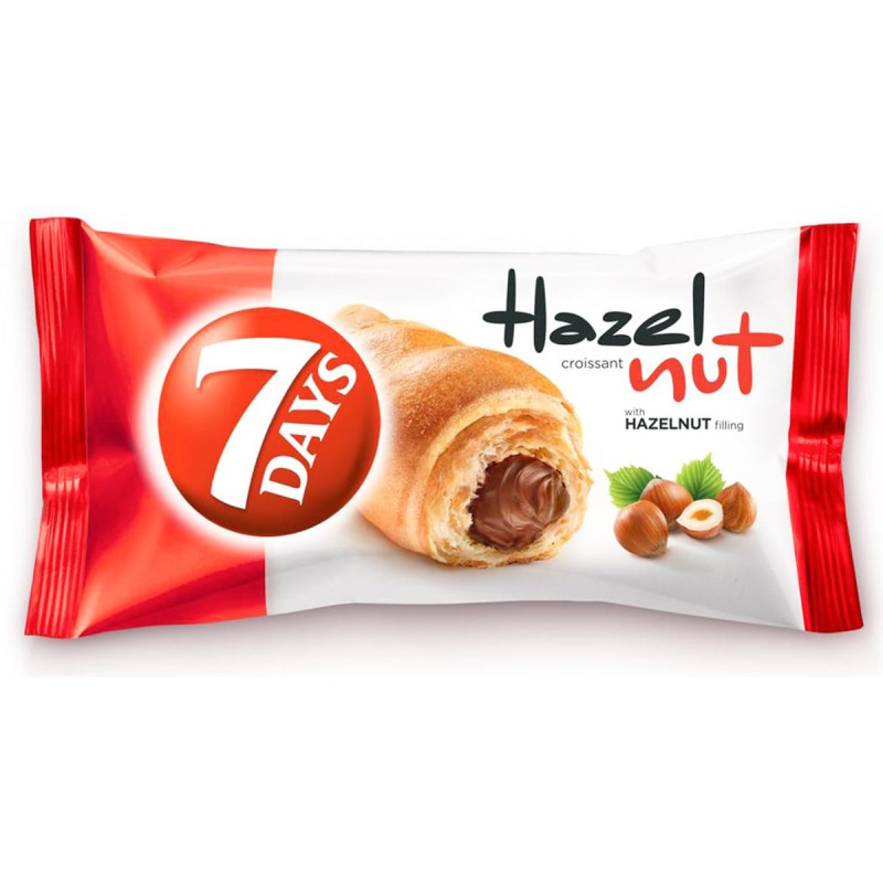 7Days Croissant s lískooříškovou náplní