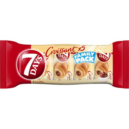7 Days Croissants - pečivo s náplní - kakao, 5 x 37 g