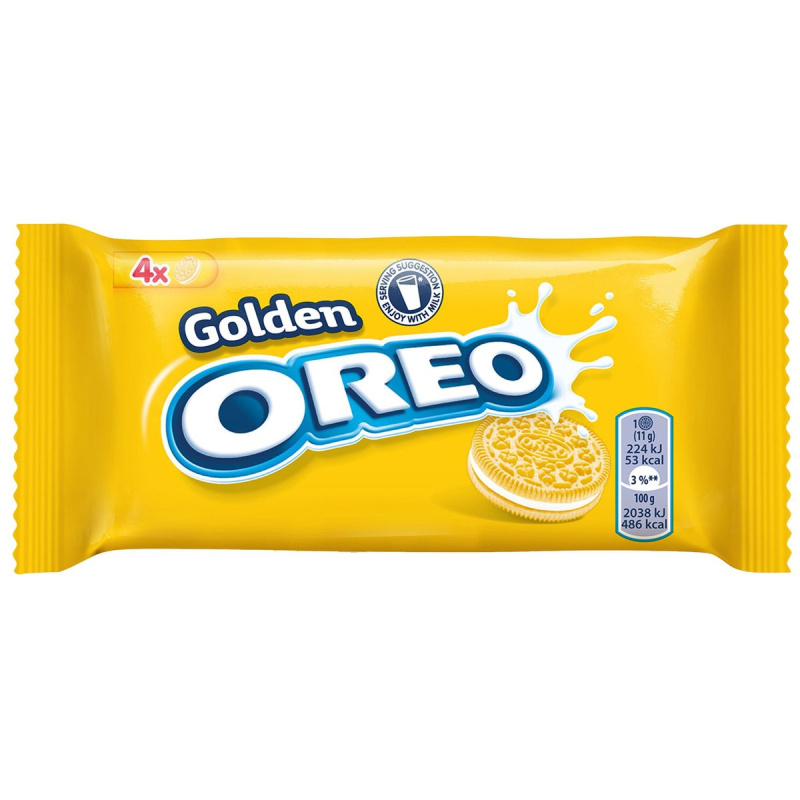 OREO sušenky Golden s náplní s vanilkovou příchutí