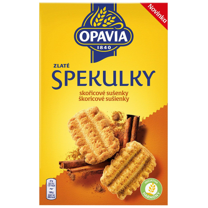 Opavia sušenky Zlaté Spekulky skořicové sušenky