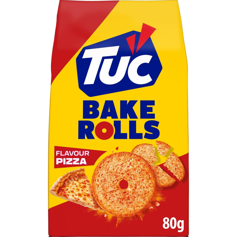 Slané krekry Tuc Bake Rolls - pizza, 80 g