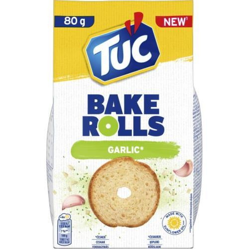 Tuc Bake Rolls - slané krekry - česnek, 80 g