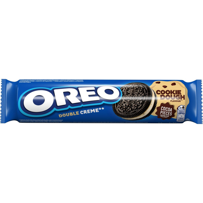 Oreo Sušenky kakaové s náplní Cookie Dough a vanilkovou příchutí