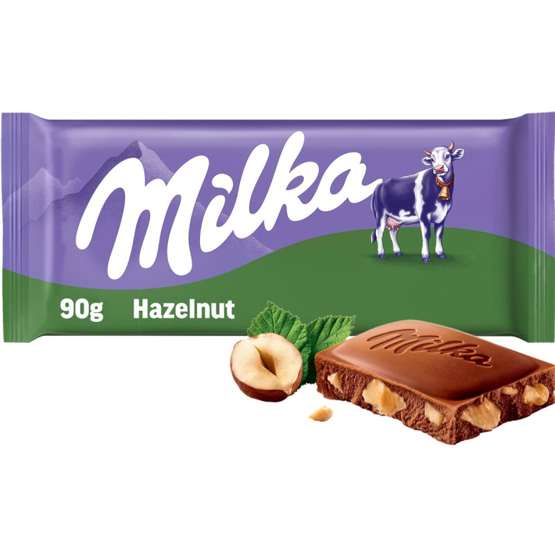 Milka čokoláda Oříšková mléčná s drcenými ořechy