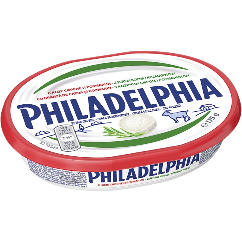Philadelphia Smetanový sýr s kozím sýrem a rozmarýnem