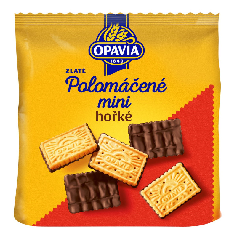 Opavia Zlaté - polomáčené sušenky - mini, hořké, 145 g