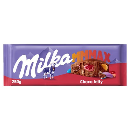 Milka Mmmax Choco Jelly mléčná čokoláda s želé 250 g