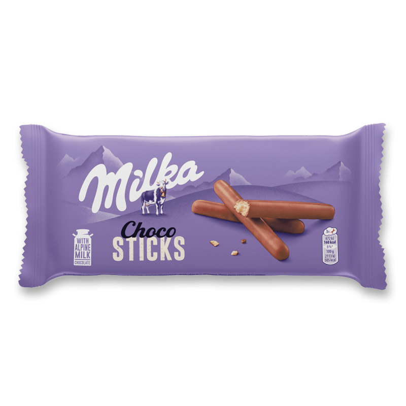 Milka Choco Lila Sticks - tyčinky s čokoládou, 112 g