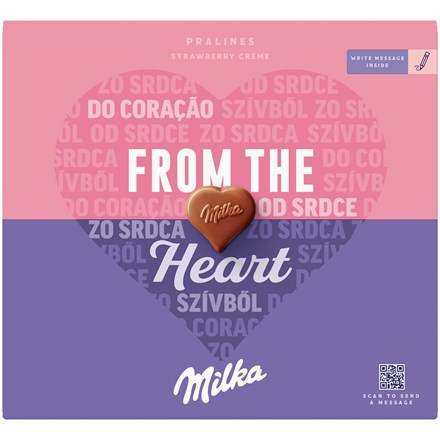 Milka I love Milka Strawberry dezert bonboniéra 110 g
