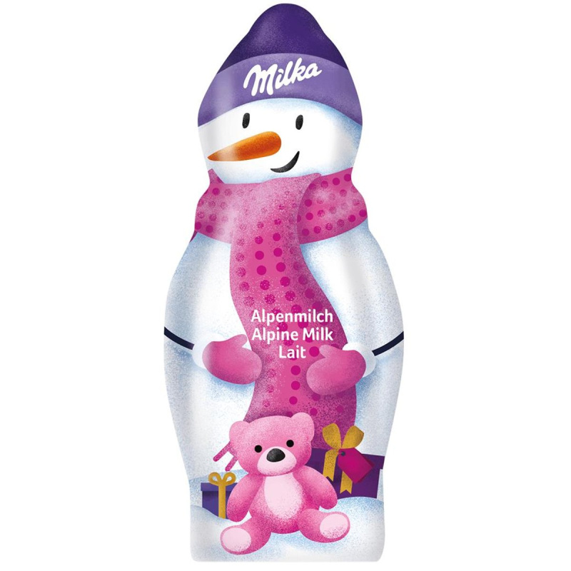 Milka Čokoládová dutá figurka – sněhulák