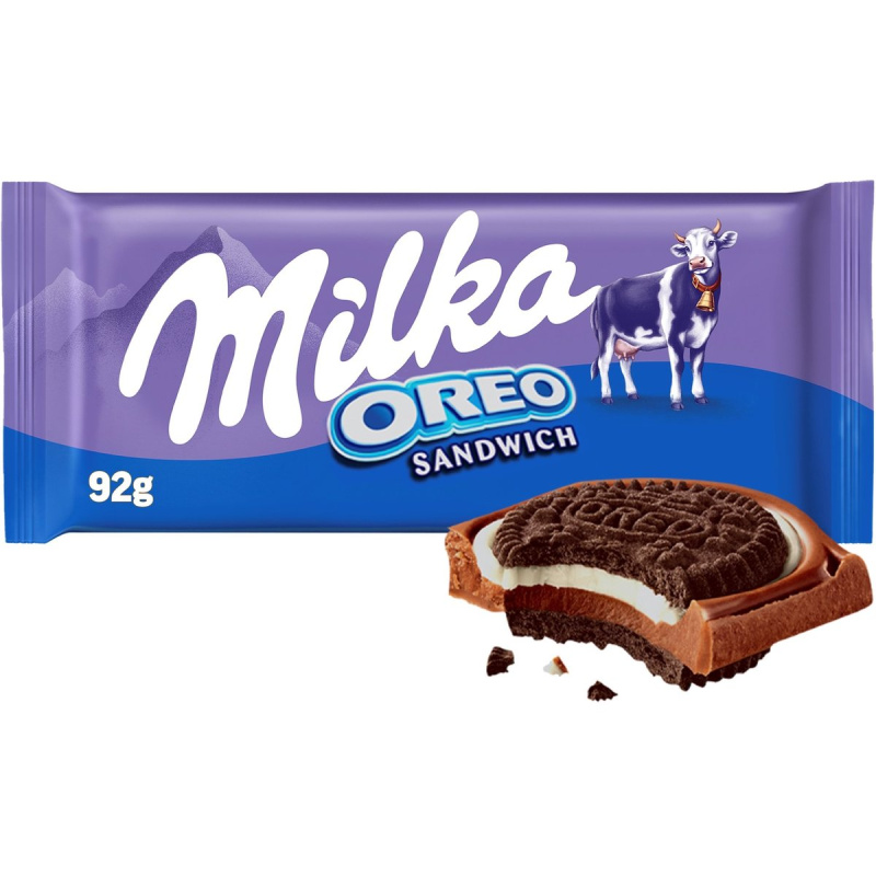 Milka čokoláda OREO Sandwich mléčná čokoláda a sušenky