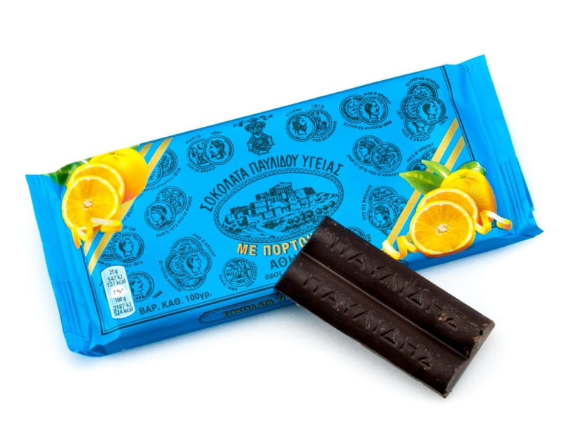 Pavlidis čokoláda 43% kakao s pomerančovou příchutí 100g