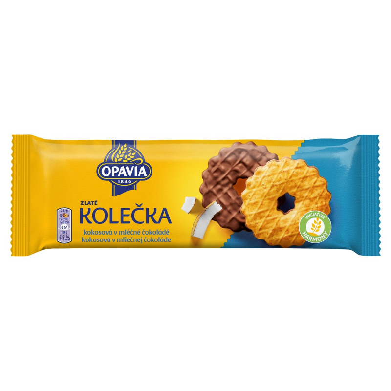 Opavia sušenky Zlaté Kolečka s kokosem rodinné