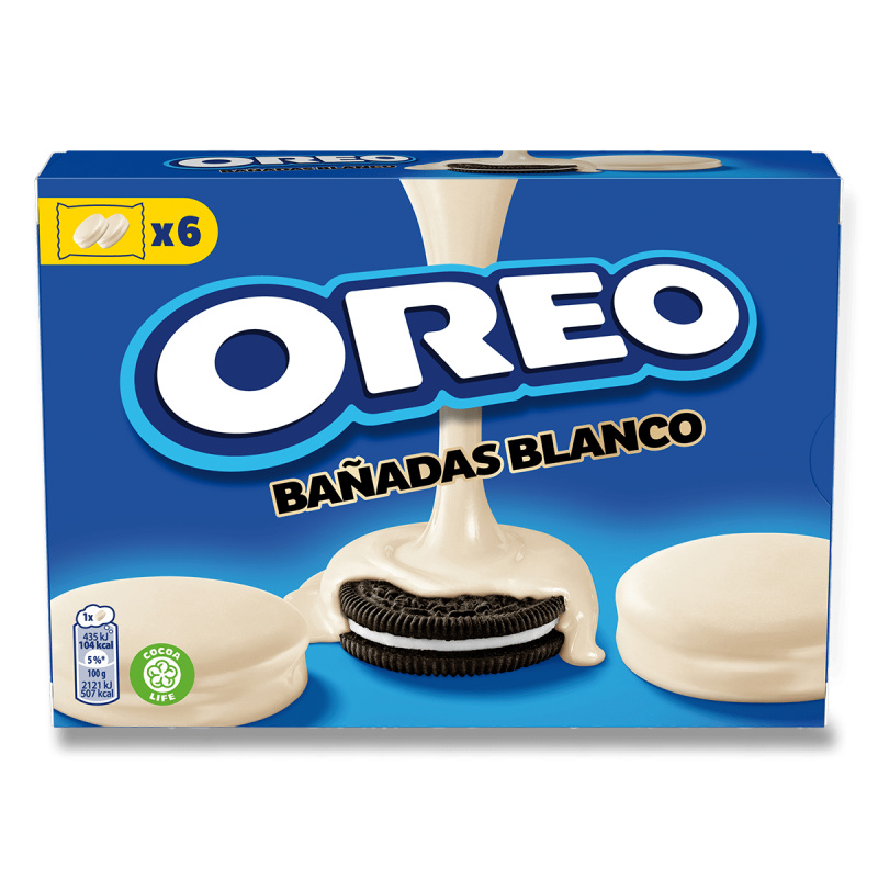 Oreo Banadas - sušenky s náplní v bílé polevě - 246 g