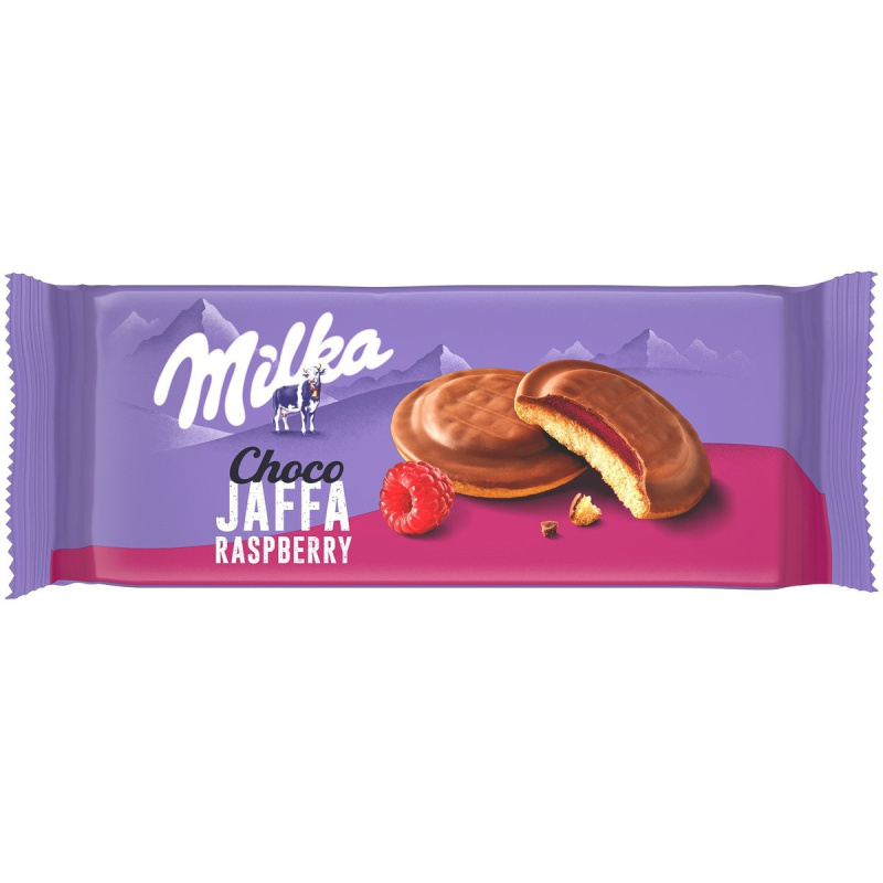 Milka piškoty Choco Jaffa malinové, mléčná čokoláda